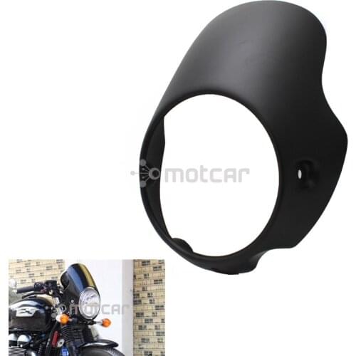 Motor 7.5" Wind Deflector Headlight Fairing Flyscreen Headlamp Windscreen For Triumph Bonneville T100 Thruxton Monster CB150 R18