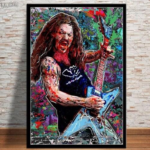 Art Poster Dimebag Darrell Canvas Painting Retro Wall Pictures Prints for Living Room Home Decor