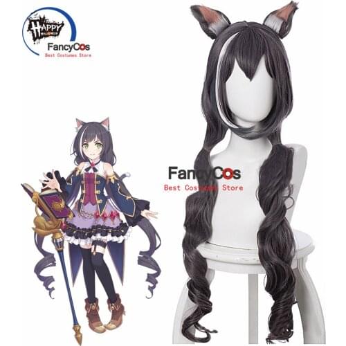 Karyl Wig Game Princess Connect! Re:Dive Kiruya Momochi Wigs Hair Cat Ears Cosplay Costumes Wigs Props Accessory Halloween Show
