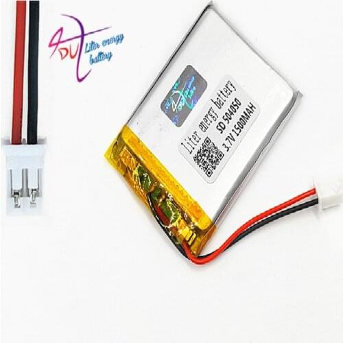 JST 2.0mm 5 pcs 504050 3.7V 1500mAh Lithium Polymer LiPo Rechargeable Battery For DVD PAD mobile tablet pc power bank Camera