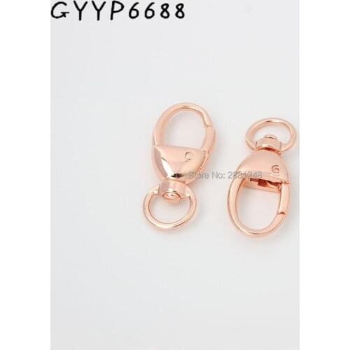 10pcs 12mm Rose gold trigger snap hook swivel clasp lobster claws swivel hooks hardware Rainbow trigger snap hook diy metal