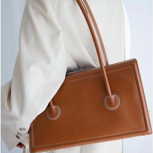 Leather Large Capacity Handbag Designer Shoulder Bag For Women 2020 Simple Underarm Bag Pureses Hand Bags Bolsa de hombro