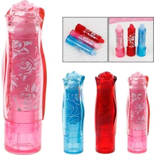 For Rose Love Lipstick Shape Eraser Novelty Eraser Creative Gift For Children