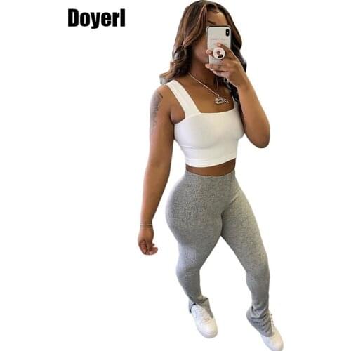 Stacked Leggings Pants with Split Joggers Women Sweatpants High Waist Grey Gym Sport Trousers Women Sweat Pants Capris Clothes