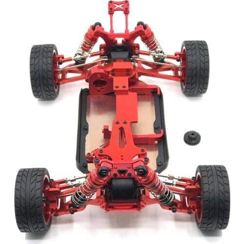 For Wltoys 144001 1/14 RC Car Upgrade Parts All Metal Assembled Frame Chassis with Wheel Set Spare Accessories