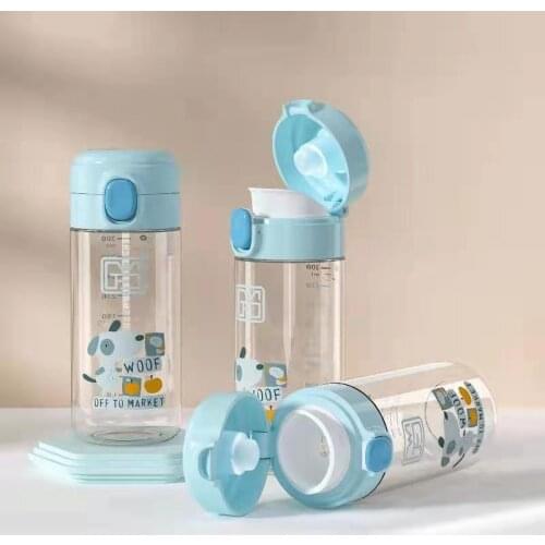 Cute Cartoon Animal Tritan Water Bottle For Girls Boys Outdorr Sports Drinking Bottle Portable Leakproof Bounce Cover Water Cup