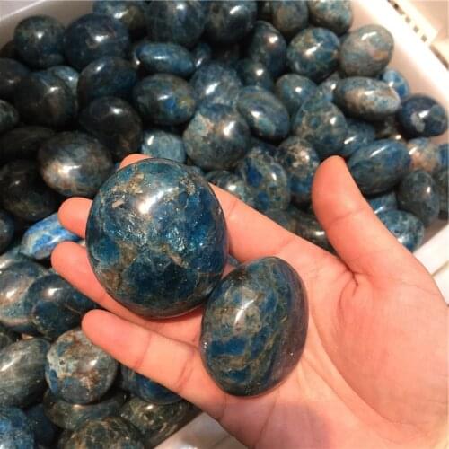 Natural Apatite palm stones and crystals healing quartz minerals massage gemstones for gifts