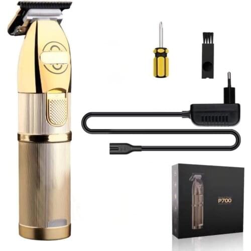 P700 Gold Metal Barbershop Cutter Hair Cutting Machine Haircut Cordless Hair Clipper Hair Trimmer Pop Barbers 110-240v