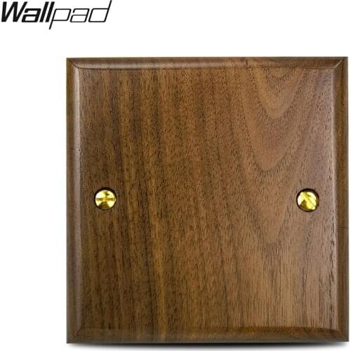 Blank Wallpad WALNUT Wood Panel Blank Wall Switch Hole Cover