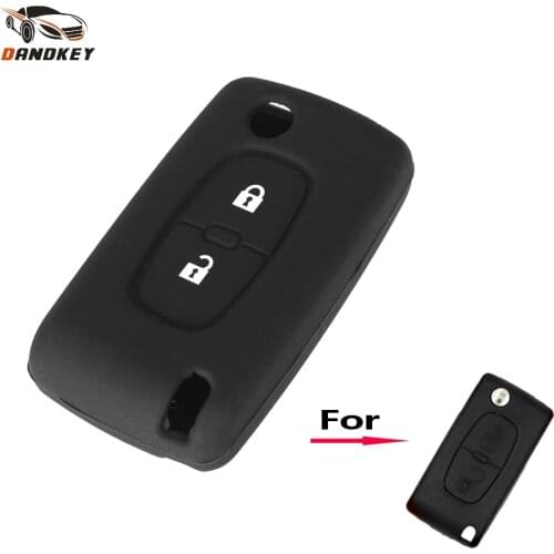 2 Button Silicone Remote Key Cover Case Fob For Peugeot 107 207 307 307S 308 407 607 2BT DKT0269 Free Shipping