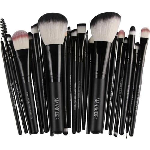 Teemo 22pcs Black Makeup Brushes Set Eye Shadow Powder Foundation Brush For Makeup Best Blending Concealer Cosmetic Tools