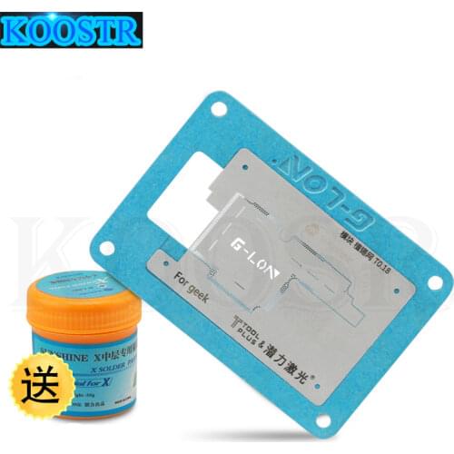 BGA Reballing Stencil Soldering Net With Solder Paste for iphone X Motherboard Planting Tin Fixture Logic Board Repair Tools