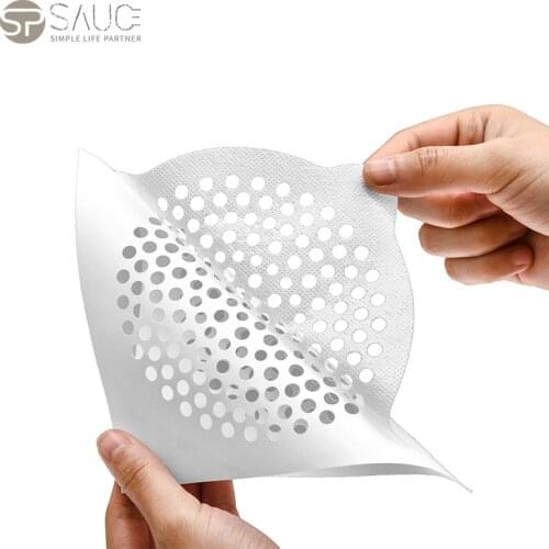 Japan 20pcs Disposable Bathroom Sink Drain Hair Strainer Stopper Filter Sticker Kitchen Supplies Anti-Blocking Strainer Sticker