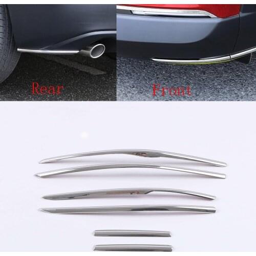 For Mazda Cx-30 Cx30 2020 2021 Car Stainless Steel Front and Rear Corner Protection Strips Cover Trim Decorative Car Styling