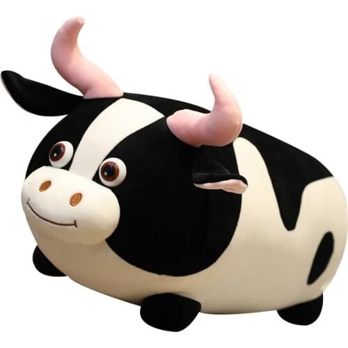 1 pcs 40-80cm Simulation Cow Plush Toy Cute Cow Animal Dolls Buffalo rhino Soft Toy Soft PP Cotton Lovely xmas Gift Sofa pillow