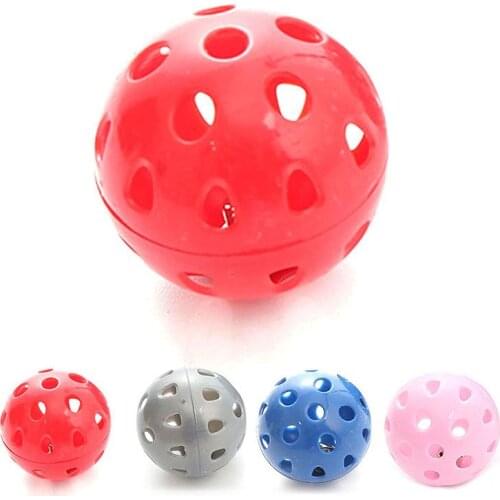 1PCS Cat Toy Interactive Plastic Hollow Kitten Ball Toys Funny Cat Bell Ball Cat Jingle Ball Kitten Chewing Toys Cat Accessories