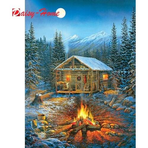 Full Square Round 5D DIY Diamond Painting Garden Scenery Diamond Embroidery House Cross Stitch Mosaic Craft Home Decor