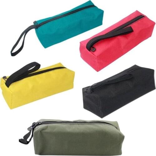 Large Waterproof Storage Hand Tool Bag Oxford Canvas Screws Nails Drill Bit Metal Parts Fishing Travel Pouch Bag Case