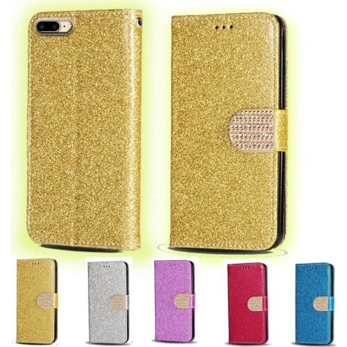For Apple iPhone 8 Plus Luxury Glitter Diamond Flip Leather Wallet Phone Case For Apple iPhone 7 Plus phone cover with card slot