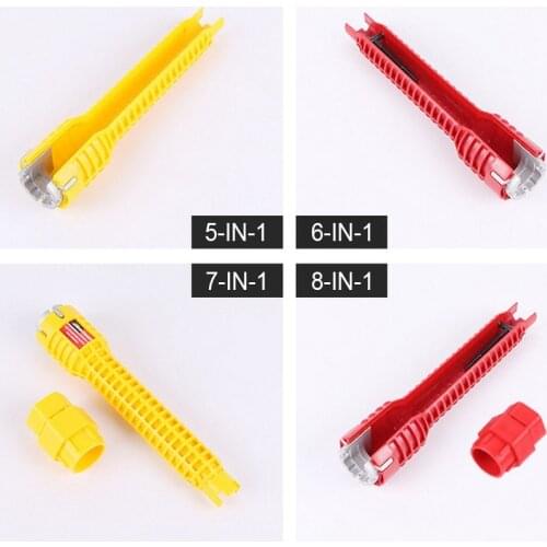 NEW 8 In 1 Flume Wrench Anti-slip Kitchen Sink Repair Wrench Bathroom Faucet Assembly Plumbing Installation Wrench