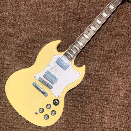 Hot Sale SG G400 Electric Guitar Cream Yellow Color Golden Hardware Mahogany Body Free Shipping