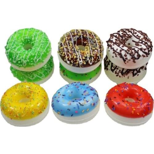 New year party supply photo props christmas home decoration 6pc Artificial cake simulation Donuts Bread Fridge sticker