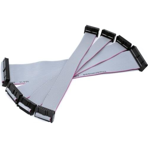 2.54MM pitch 10CM 20CM 30CM JTAG ISP AVR Download Cable Wire FC-6/10/14/16/20/40P PIN Connector Gray Flat Ribbon Data Cable