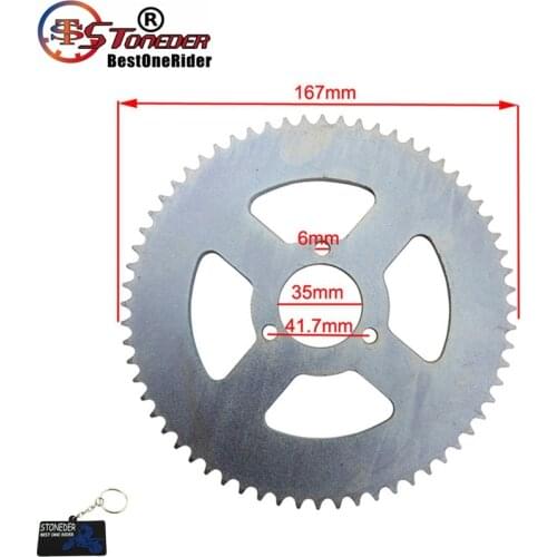 STONEDER 64 Tooth 35mm T8F Pocket Bike Steel Rear Chain Sprocket For Goped Scooter Mini Moto Kids ATV Quad 2 Stroke 47cc 49cc