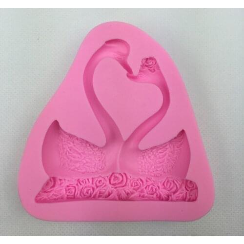 Swan Flamingo Turkey Shape 3D fondant cake silicone mold kitchen pastry candy making soap candle cupcake decoration tools F0302