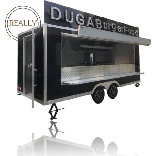 Mobile Outdoor Dining Car Food Trailer BBQ Fast Food Truck Hotdog Food Vending Cart Cooking Kiosk For Sale