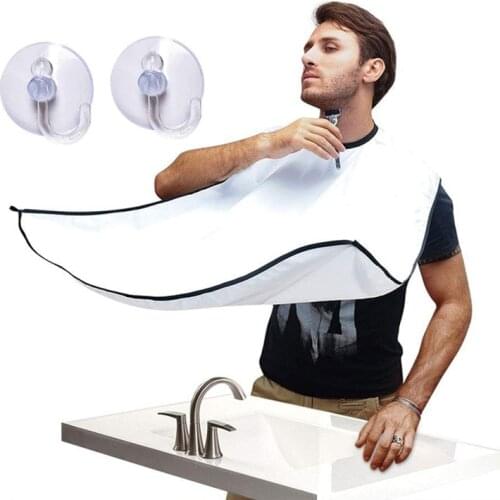Male Beard Shaving Apron Care Clean Hair Adult Shave Bibs Beard Catcher Waterproof Floral Cloth Household Cleaning Protector
