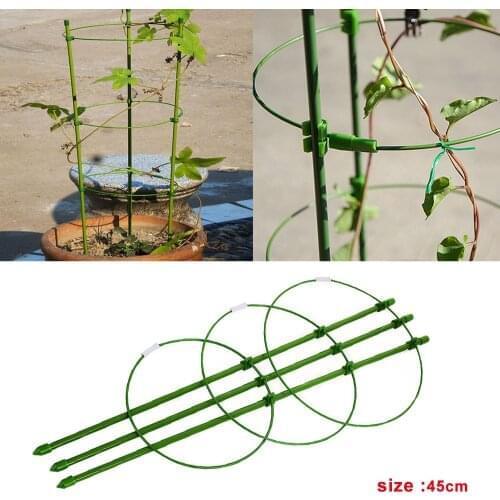 New Durable Climbing Plant Support Cage Garden Trellis Flowers Tomato Stand with 3 Rings Gardening Tool Tomato Cage