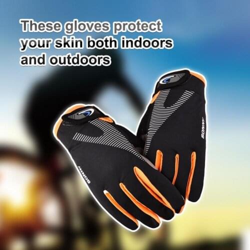 Cycling Gloves Full Finger Gloves Breathable Touch Screen Ice Silk Antiskid Cycling Gloves for Climbing Outdoor Sports Travel