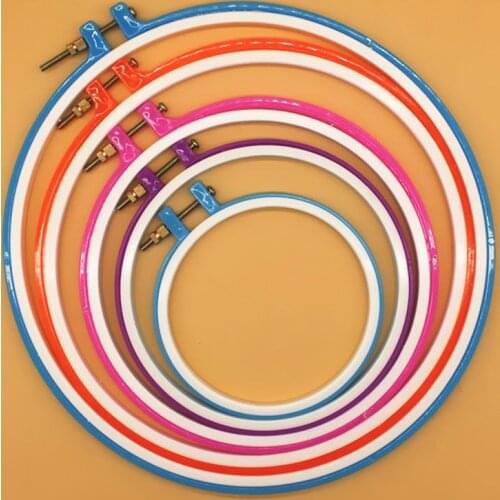 Embroidery Hoop Household Sewing Tool Round Loop Hand DIY Cross Stitch Wood Plastic Frame Needle Craft Ring Circle Random color