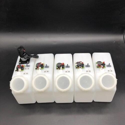 White ink tank for bulk system tank 1.5L with stirre 2line 4*3mm tank one set 5pcs
