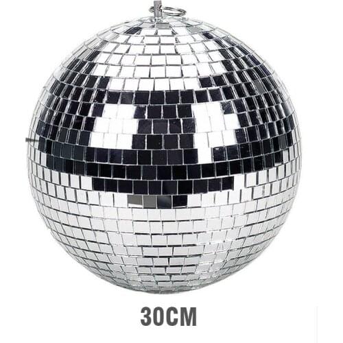 30cm Disco Glass Mirror Reflective Ball Stage Decor Light DJ Dance Party Club Professional Stage Lighting Effect