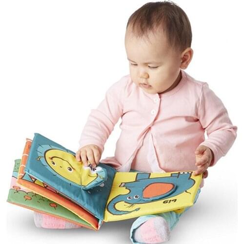 Fabric Book Cute Pattern Parent-child Interactive Sound Paper Cloth Rattle Book Toy for Toddler