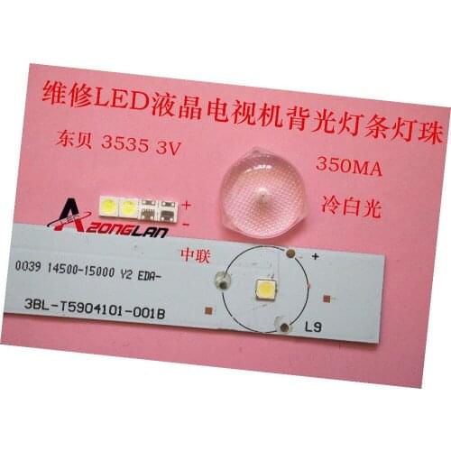 UNI 3537 3535 3000PCS 1W LED Chip-2 90LM 3v Cool white LCD Backlight for TV Application High Power LED