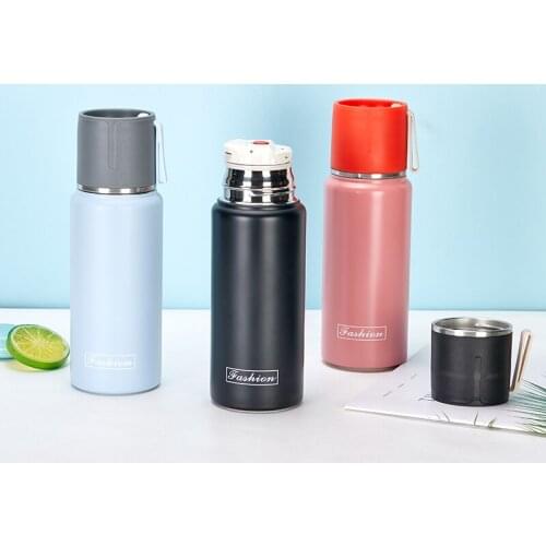 Howtelee Large Capacity Portable Vacuum Flask Stainless Steel Insulated Tumbler With Rope Thermo Bottle Water Cup 500ml