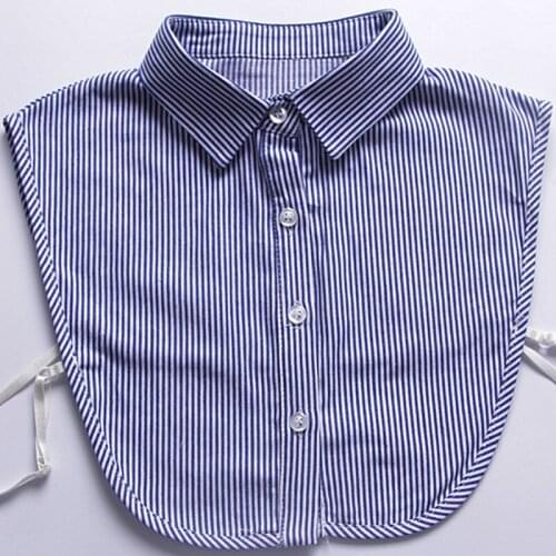 Peter pan detachable Lace autumn winter bear collar wild Korean Striped Shirt Women Sweater Decorative Fake Collar