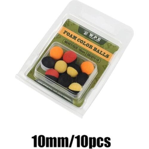 10/14mm Foam Floating Ball On Artificial Foam Bait Carp Fishing Pop-Up Boilies Bait Ball Hair Rig Ronnie Rig Lure Fishing Tools