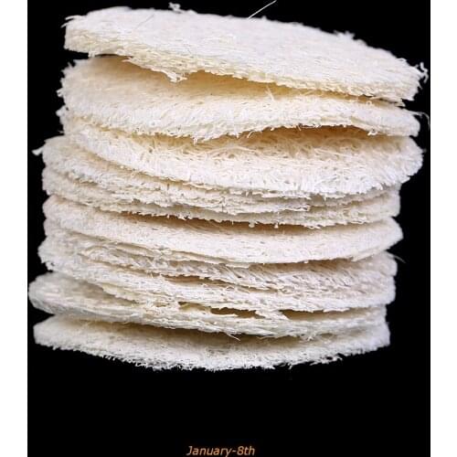 10pcs Natural Loofah Sponge Bath Rub Exfoliate Bath Glove Oval Bath Face Towel