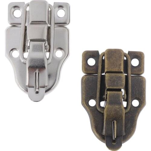 2pcs Jewelry Chest Box Antique Metal Buckle Suitcase Case Toggle Lock Hasp Latch