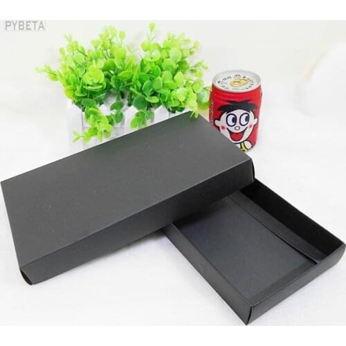 20pcs- Retro Kraft Paper Cover Box Blank White Black Wallet packaging box for handkerchief silk scarves accessory gift