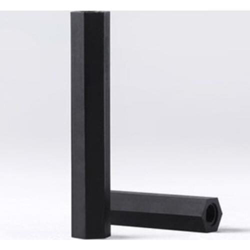 20pcs M4*6/8/10/12/15/18/20/25/30/35/40/45/50 Black plastic Pc female to female hex nylon standoff spacer