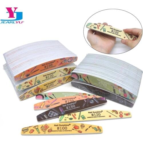 3/5/10 Pcs/Pack New Styling Nail Files 100/120/150/180/240 Lime A Ongle Durable Files Block Gel Polisher Sanding Manicure Tools