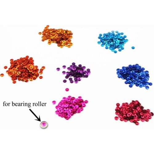 40 Pieces 850 Gaskets Washer Colorful Bearing Guide Roller Spacers Spare Parts for Tamiya Mini 4WD Racing Car Model