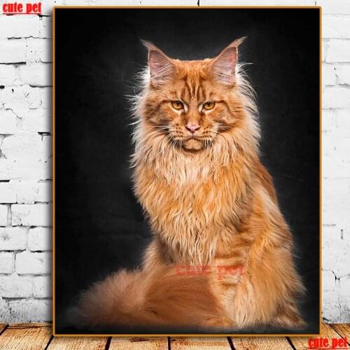 Diamond painting Maine cat full square Drill animal diamond embroidery sale diamond mosaic picture rhinestone decoration puzzle