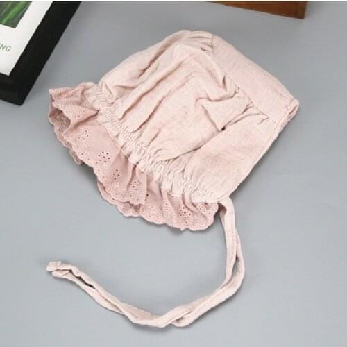 Bnaturalwell Baby Cotton Bonnet Toddler Girls Lovely Beanie Infant Caps Newborn Granny Hat Milk Maid Cap Photo Props 1pc H836