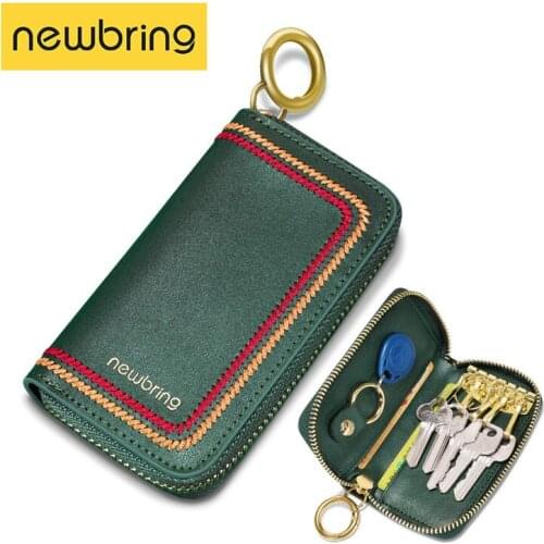 Key Holder Bag Multifunctional Genuine Leather Case for Apple AirTag Access Card and Keys Keychain Protect Sleeve